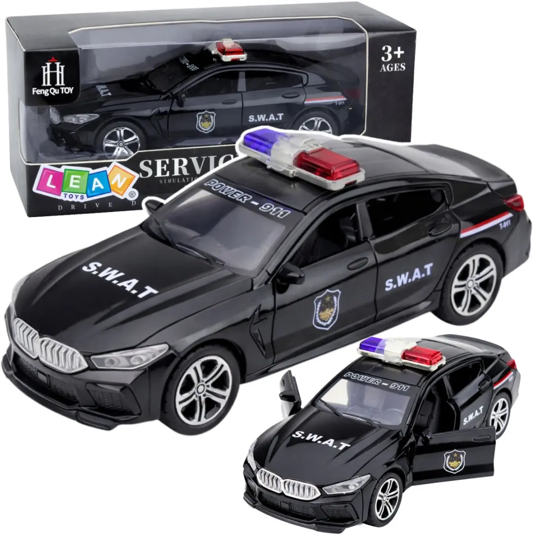 LEAN TOYS Swat Speciale Eenheid Auto Zwart