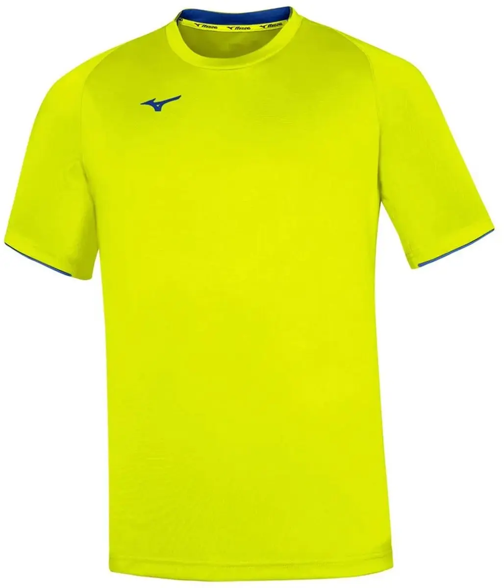 Mizuno Mouw Junior T-shirt - S - Blauw/Geel - afbeelding 3 van 4