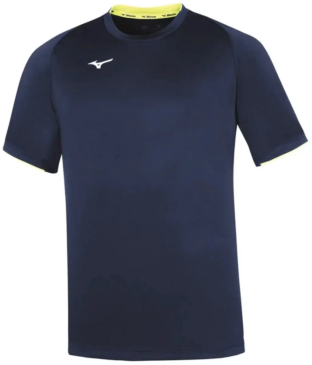 Mizuno Mouw Junior T-shirt - S - Blauw/Geel - afbeelding 4 van 4