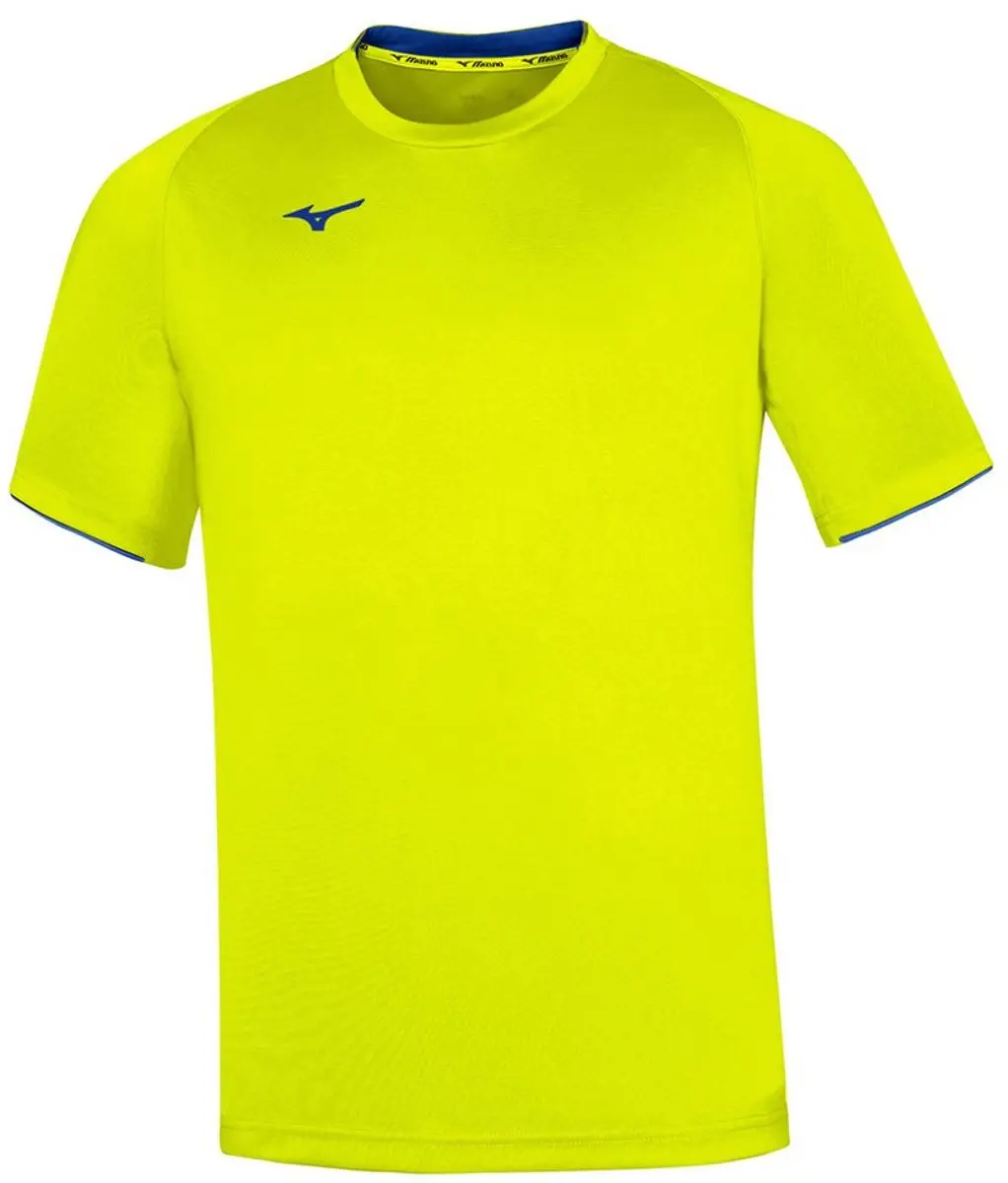 Mizuno Mouw Junior T-shirt - S - Blauw/Geel - afbeelding 2 van 4