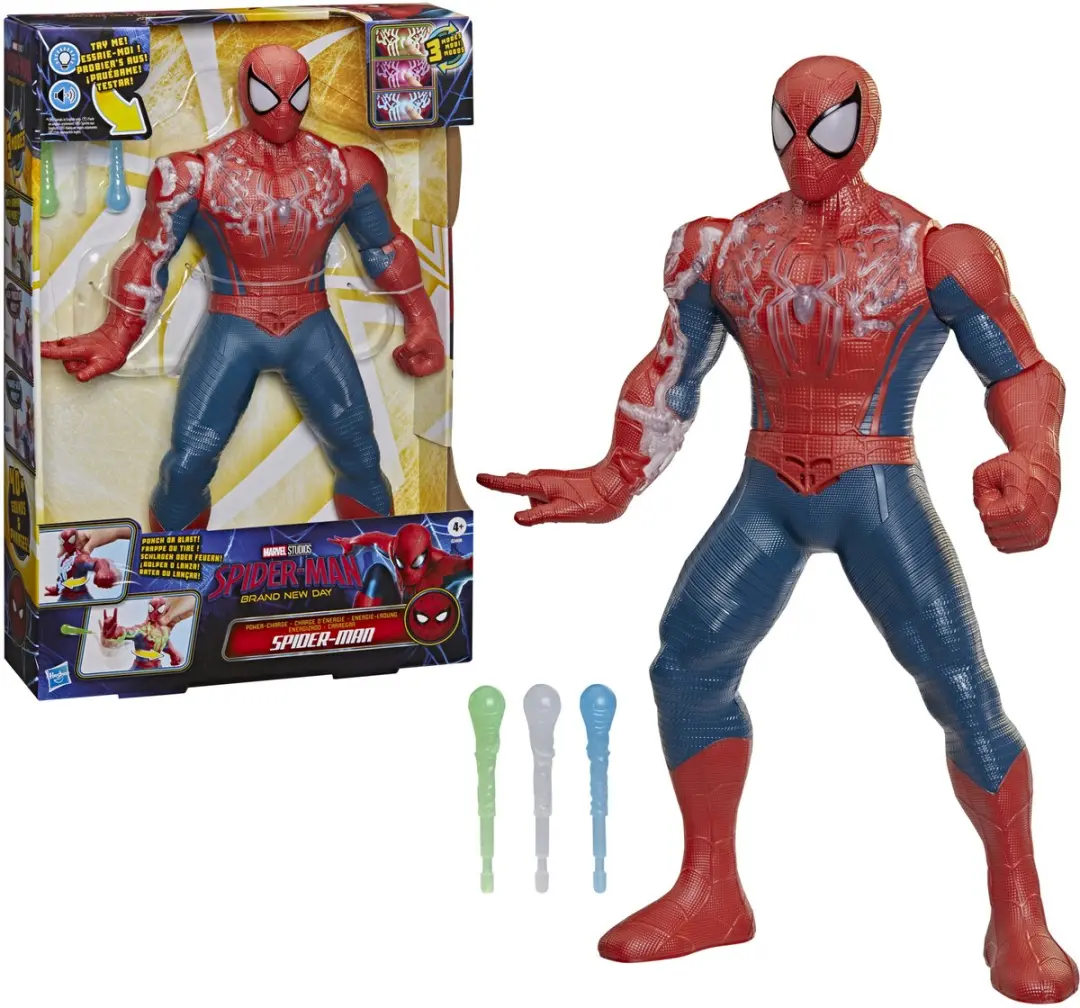 Hasbro Marvel Spider-Man Brand New Day Power-Charge Actiefiguur 36cm - Rood