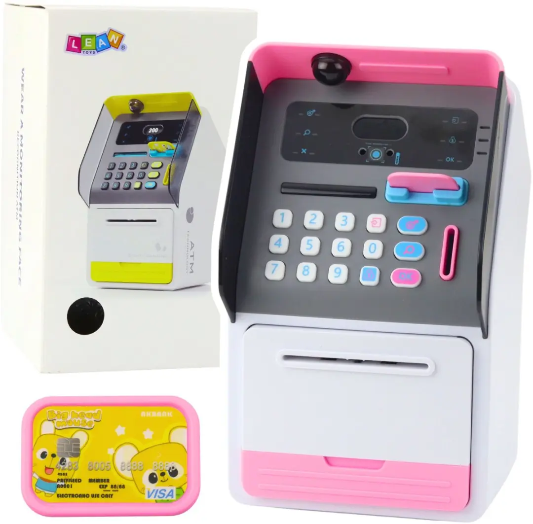 LEAN TOYS Atm Safe Spaarvarken Roze