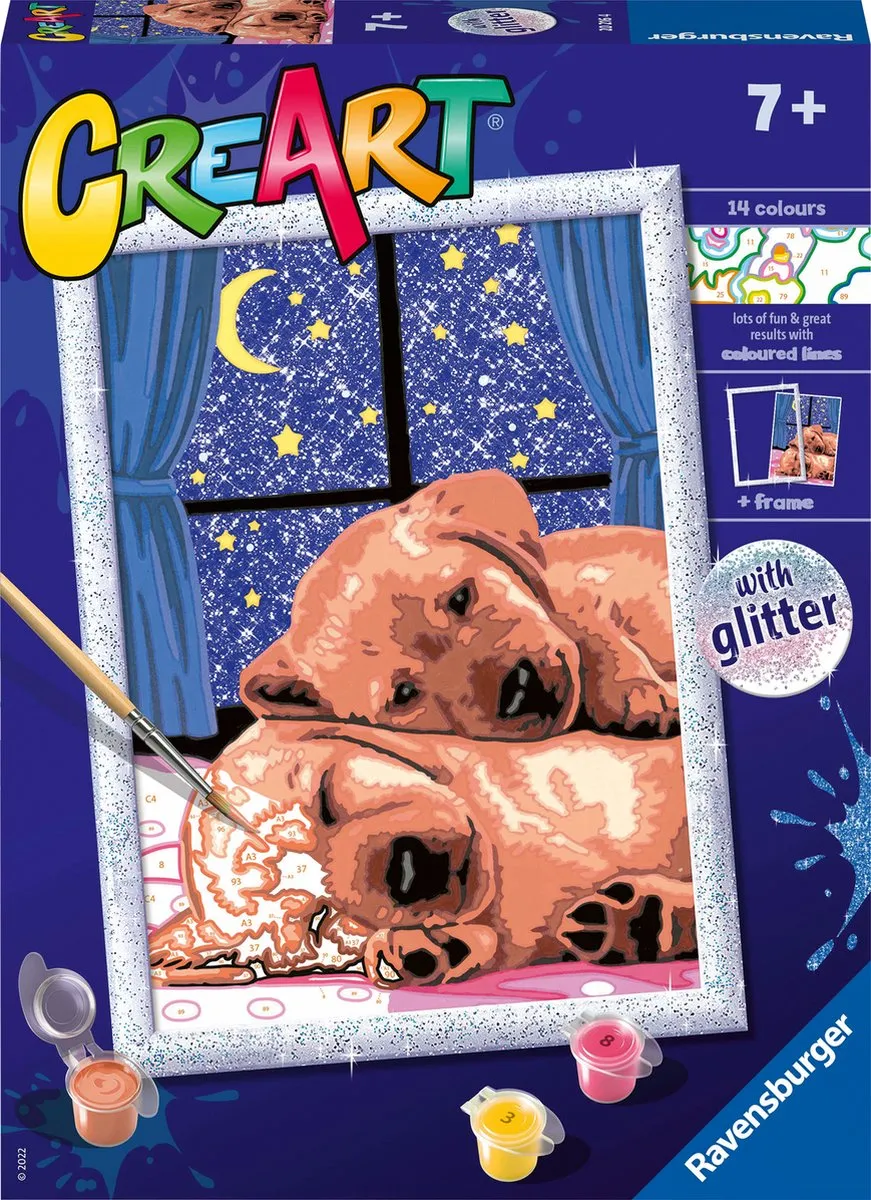 Ravensburger CreArt Sleep Well! Schilderen Op Nummer - Multicolor - 15 Kleuren