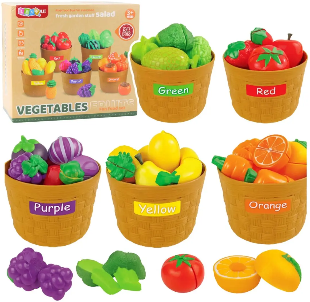 Lean Toys Snijset Groenten & Fruit 34-delig