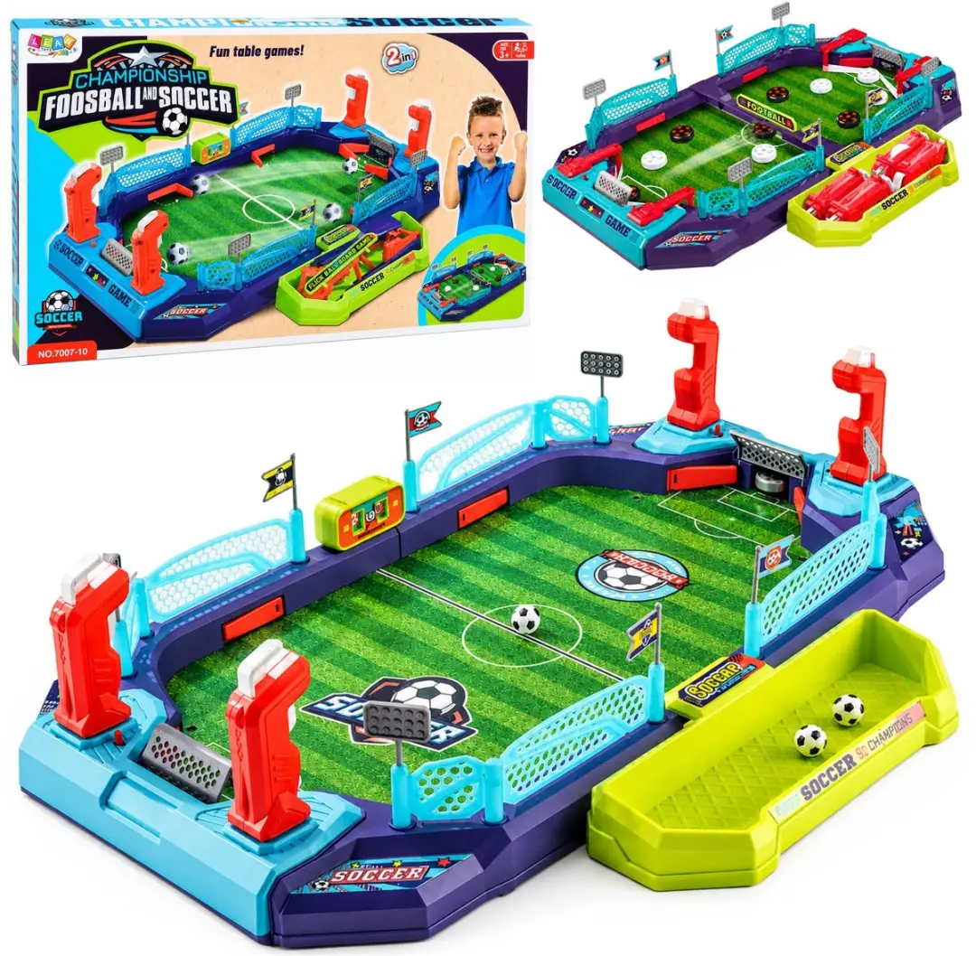 Lean Toys 2-in-1 Tafelvoetbal-Hockey Arcade