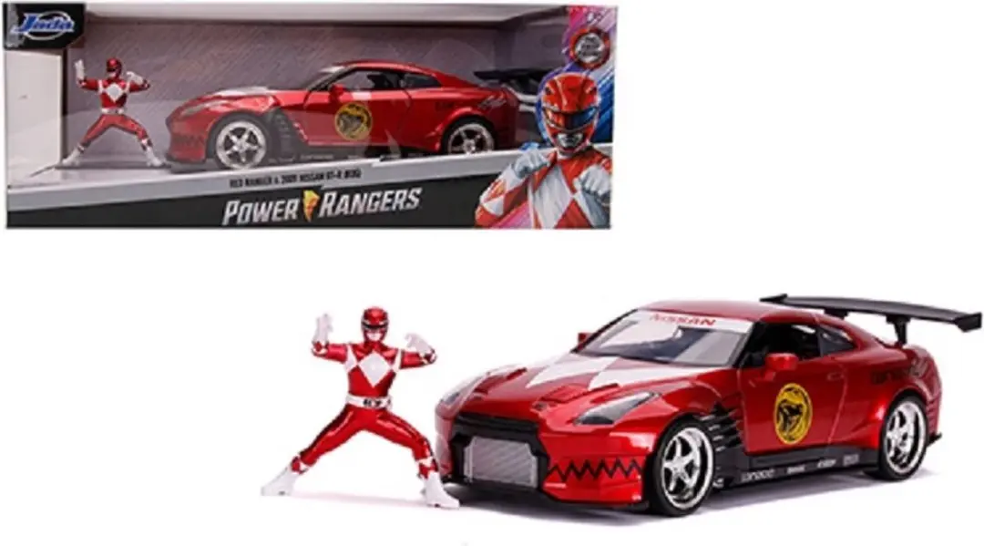 Jada Toys Nissan GT-R R35 2009 Power Rangers 1:24 - Rood Metallic