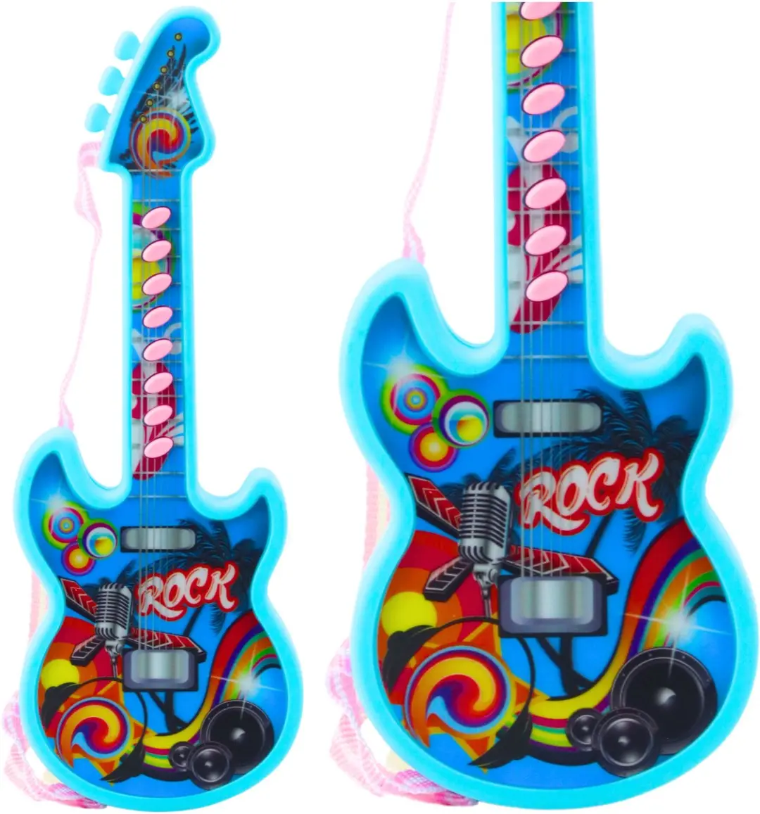 Lean Toys Elektrische Gitaar Blauw 29cm