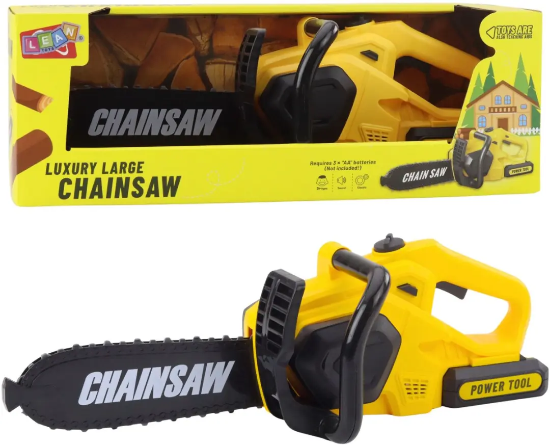 Lean Toys Speelgoedkettingzaag Geel