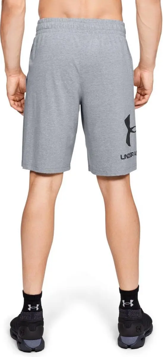 Under Armour Sportstyle Cotton Logo Short Trainingsbroek - M - Steel Light Heather