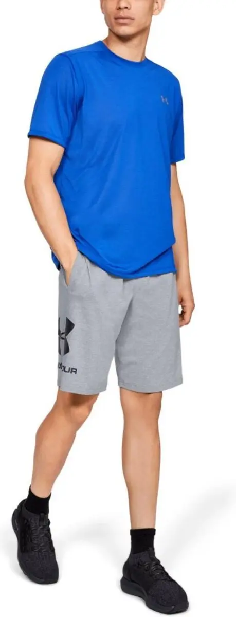 Under Armour Sportstyle Cotton Logo Short Trainingsbroek - M - Steel Light Heather