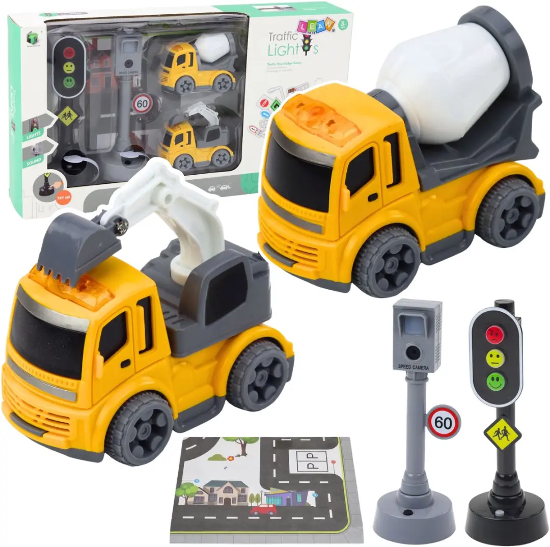 LEAN TOYS Verkeerslichten Flitspaalmat