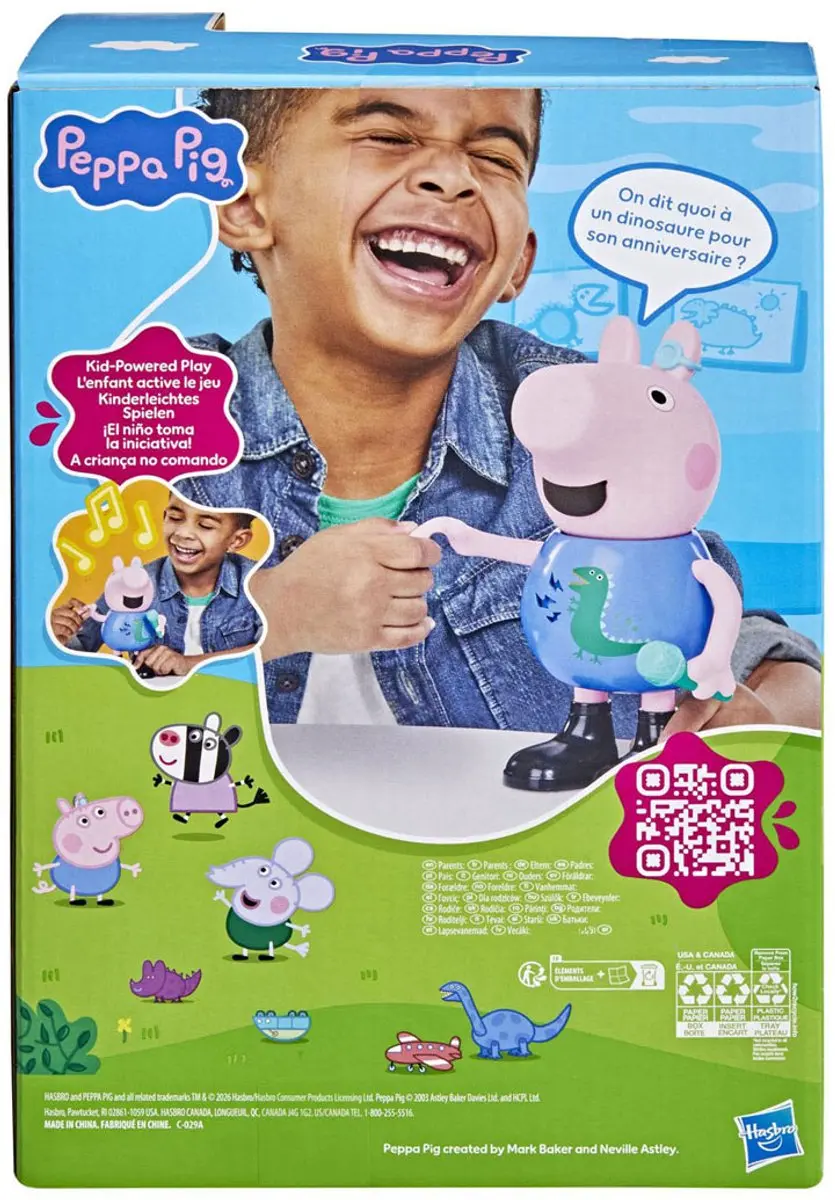 Hasbro Peppa Pig George Grappend & Zingend Speelgoed - Meerkleurig