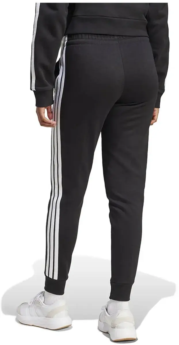 Adidas Essentials 3 Stripes Fleece Joggingbroek M - Zwart