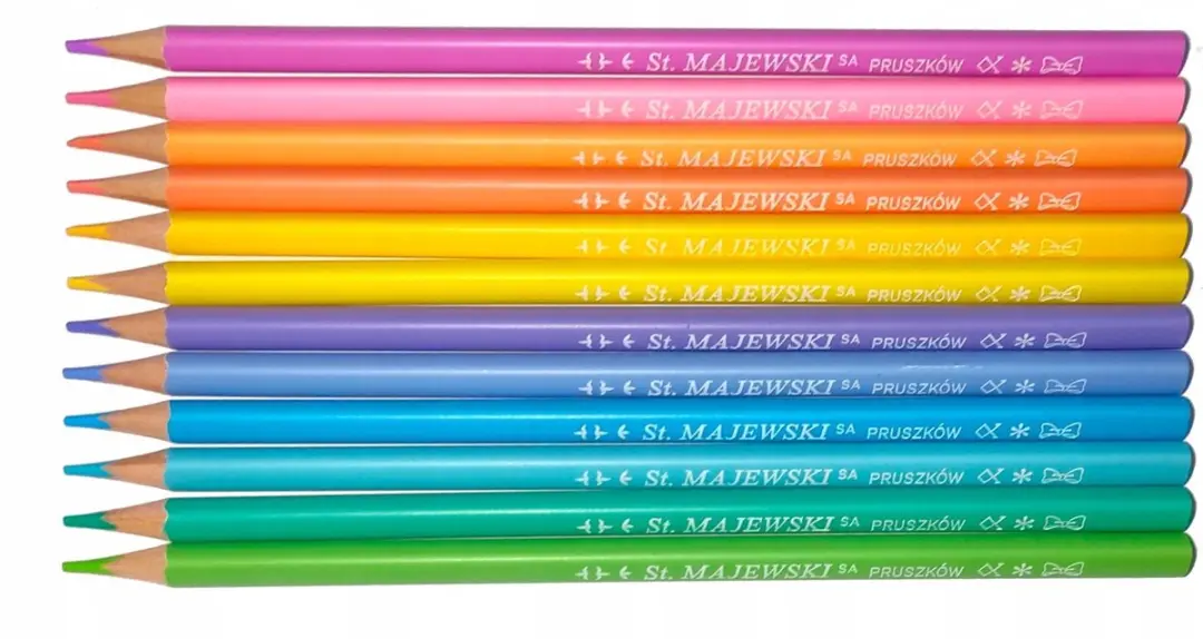 Bambino Pastel Driehoekige Kleurpotloden - 12 Stuks
