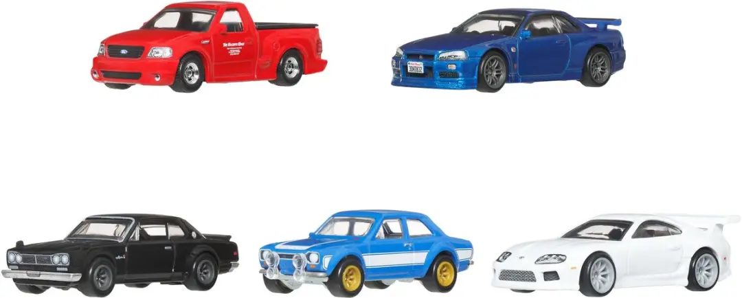 Hot Wheels Fast & Furious Premium Bundel 5 Stuks - JMN13 - Meerkleurig