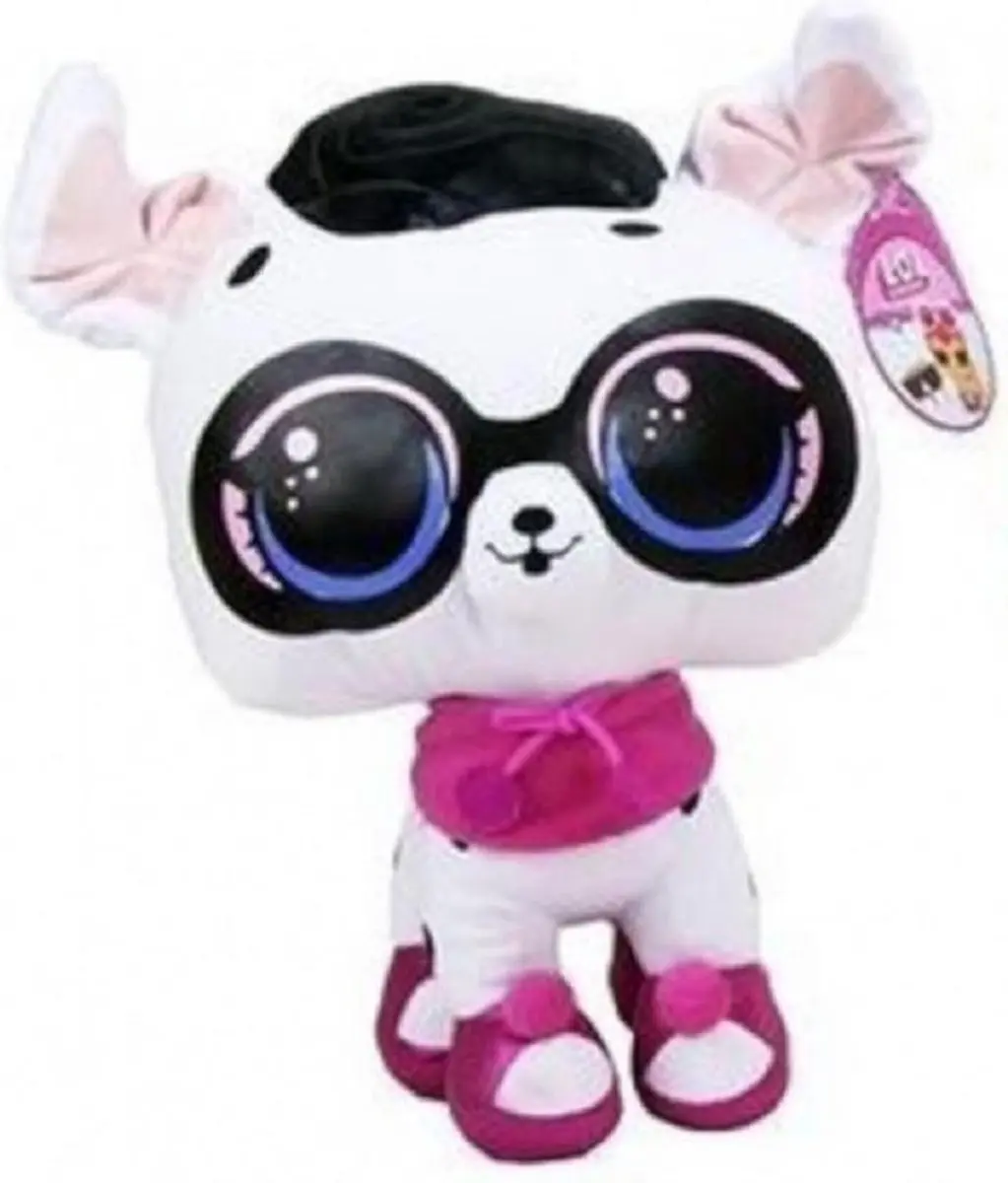 LOL Surprise! Knuffelhond Pluche - Wit-Rozerood