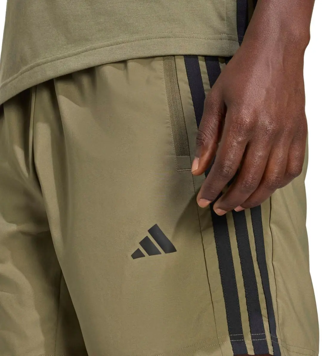 adidas Essentials Short Heren M7 - Olijfgroen/Zwart