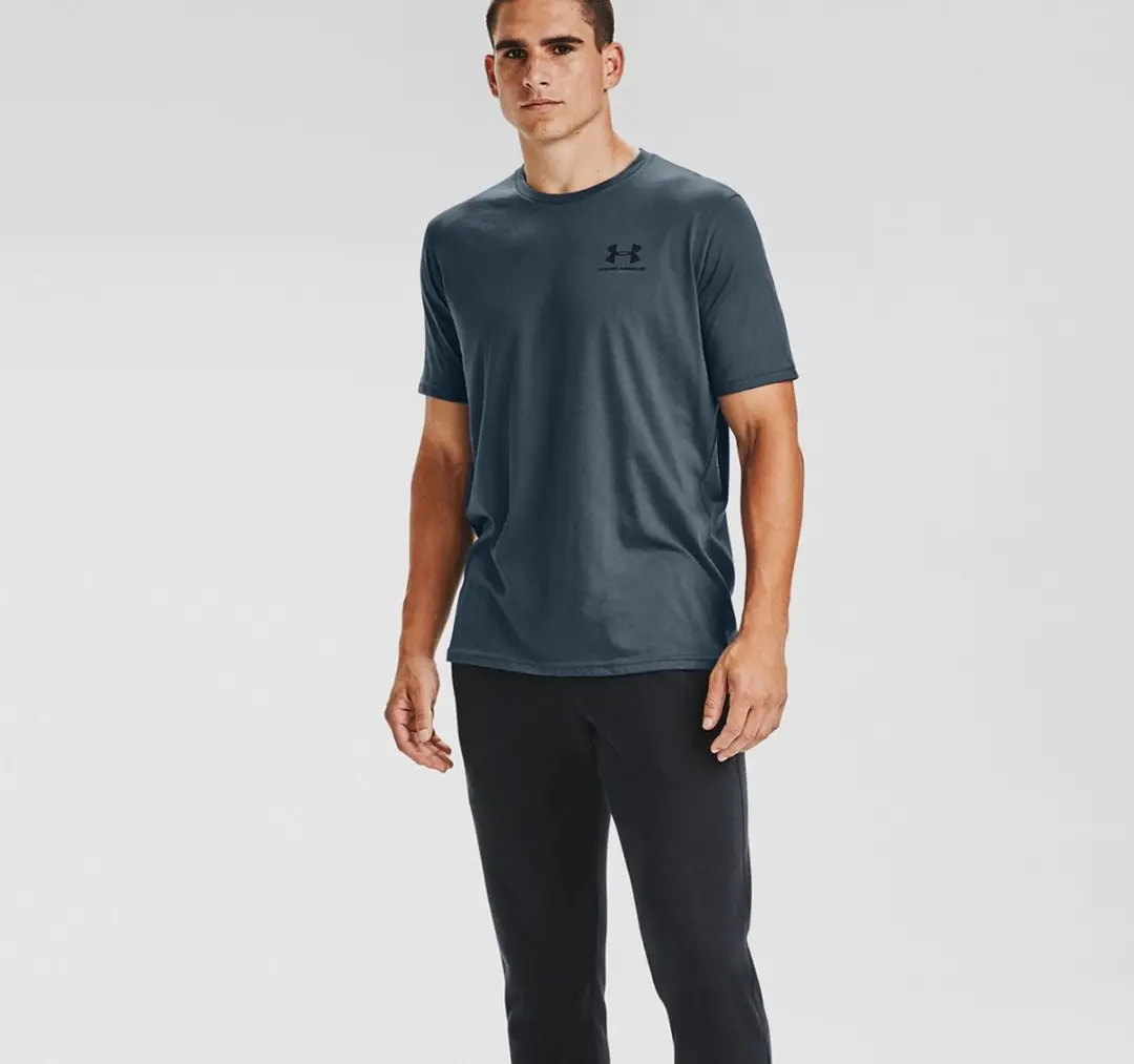 Under Armour Sportstyle Left Chest Logo Sportshirt - L - Donkerblauw - afbeelding 6 van 6