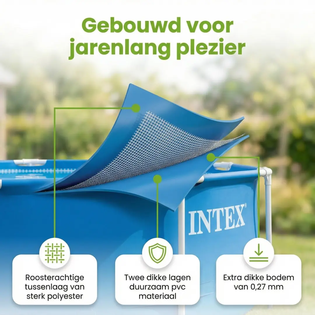 Intex 28205NP-Blauw Rond Frame Zwembad 244cm - Blauw - 1828L