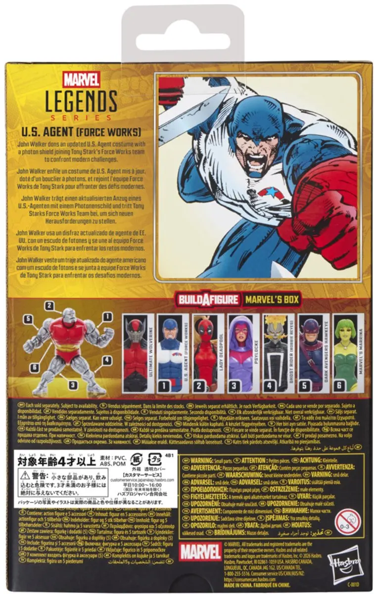 Marvel Legends Series U.S. Agent Force Works Actiefiguur G24215X0