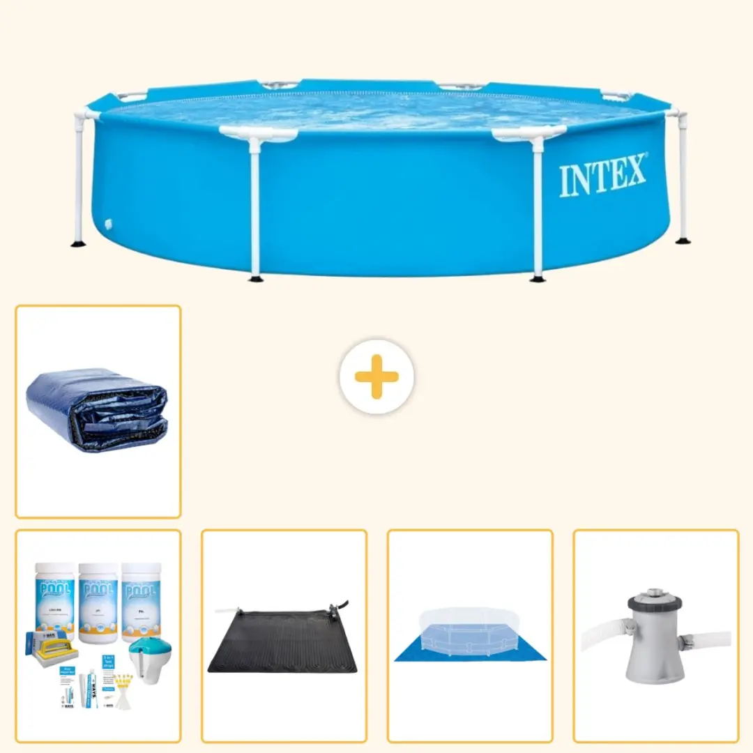 Intex 28205NP-Blauw Rond Frame Zwembad 244cm