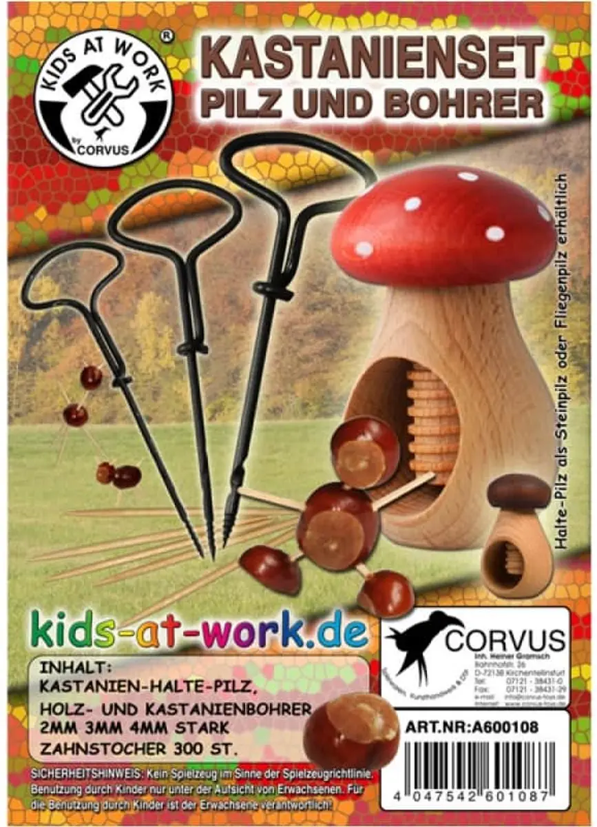 Kids at Work Knutselset Kastanje - Rood-stip