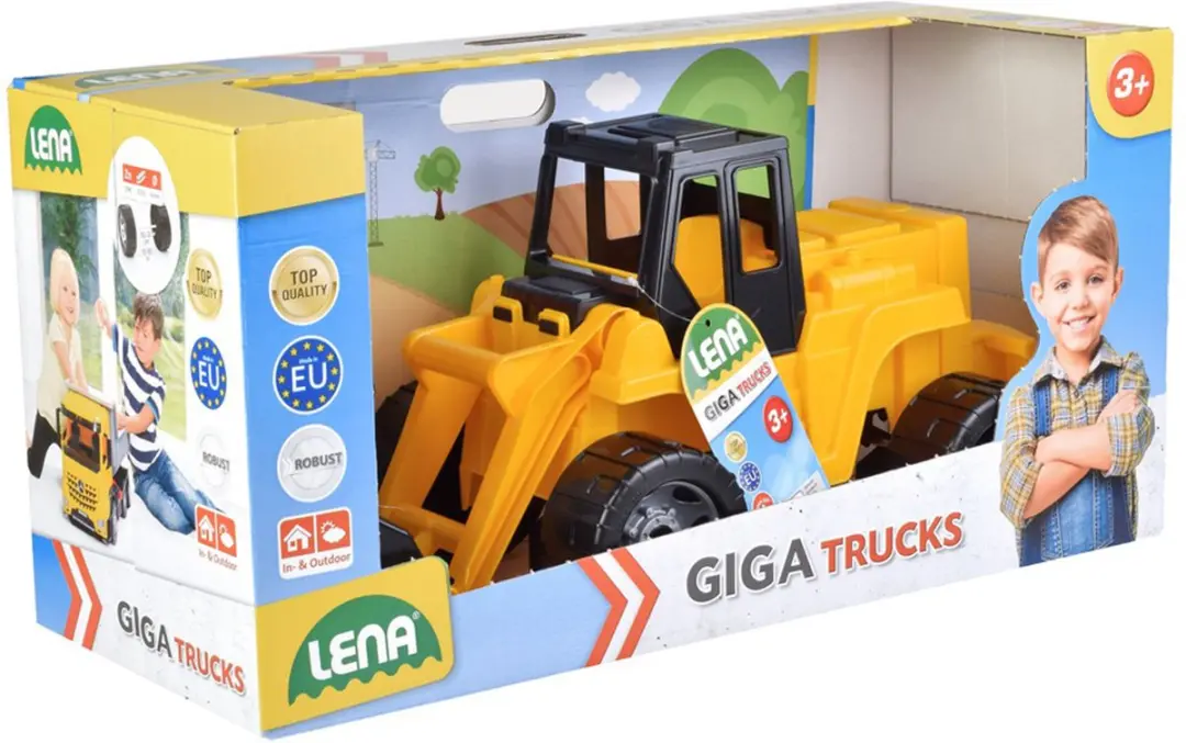 Lena GIGA TRUCKS Graafmachine 02048 - Zwart/Geel - afbeelding 3 van 6