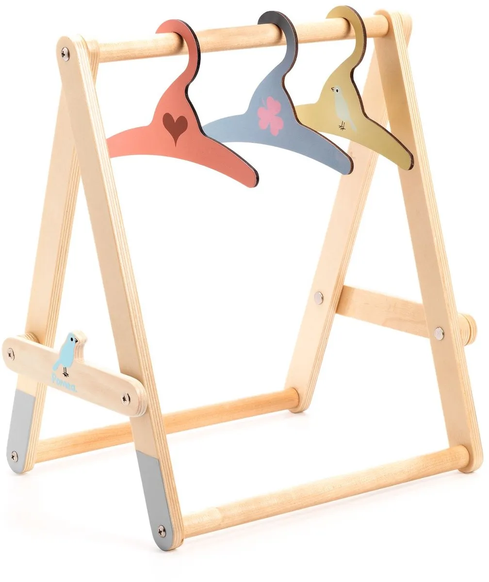 Djeco DJ07861 Kledingrek met 3 Hangers - Multicolor