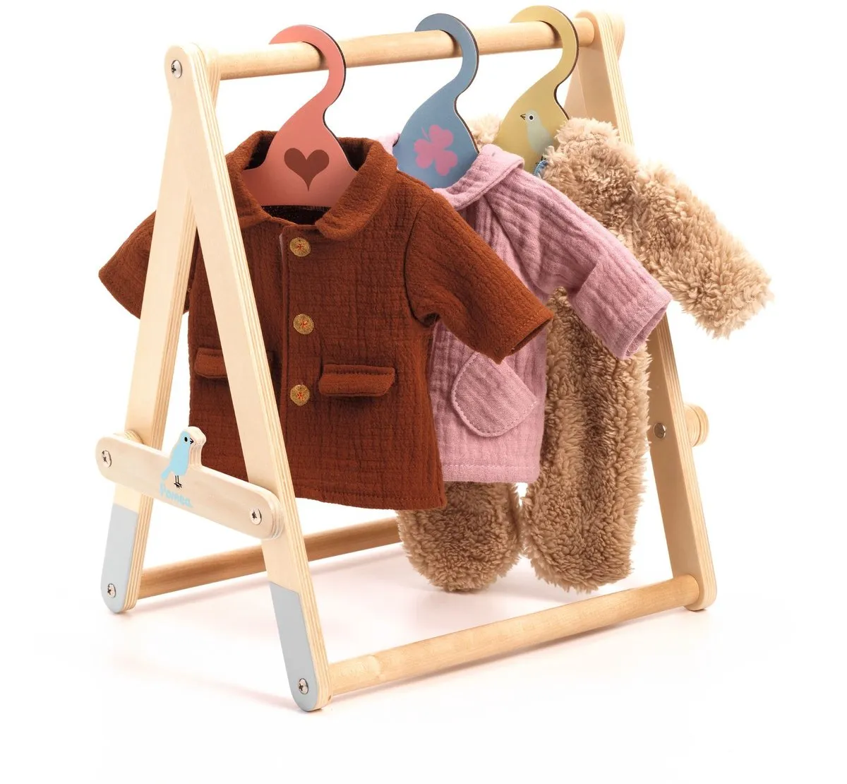 Djeco DJ07861 Kledingrek met 3 Hangers - Multicolor