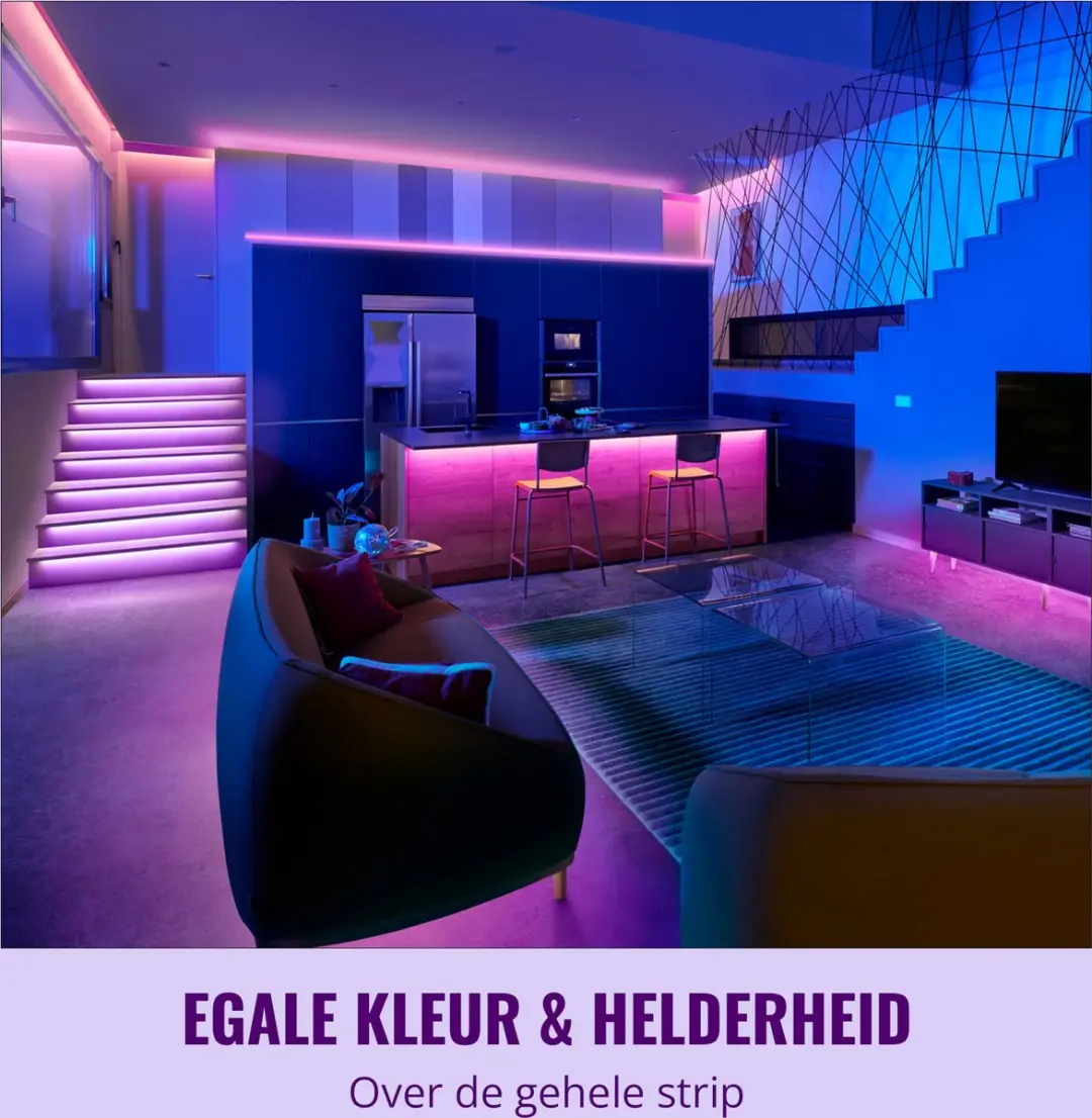 WiZ RGB LED Strip 4m - Muzieksynchronisatie - afbeelding 2 van 6