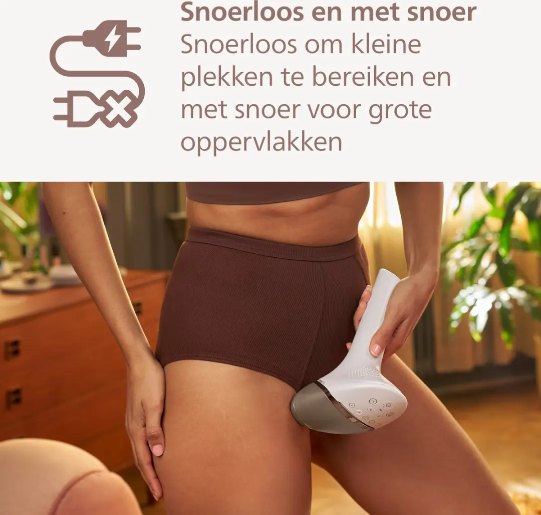 Philips Lumea Prestige 9000 BRI955/00 IPL Ontharingsapparaat - 450.000 Flitsen - Wit/Champagne