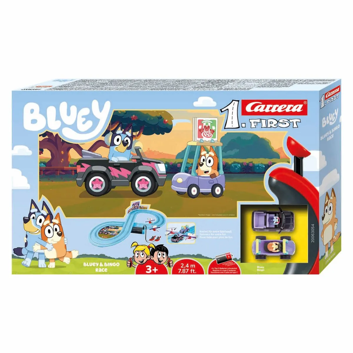 Carrera FIRST Racebaan CAR20063054 - Blauw vs. Bingo R - 2,4m