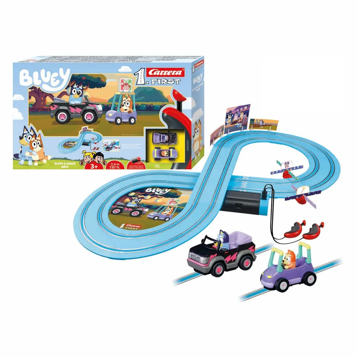 Carrera FIRST Racebaan CAR20063054 - Blauw vs. Bingo R - 2,4m