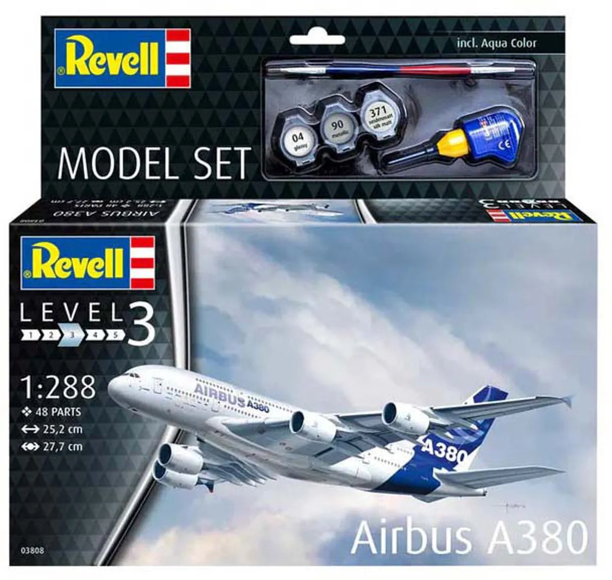 Revell 63808 Airbus A380 Modelbouwpakket - 1:288 - 47 Onderdelen - Multi