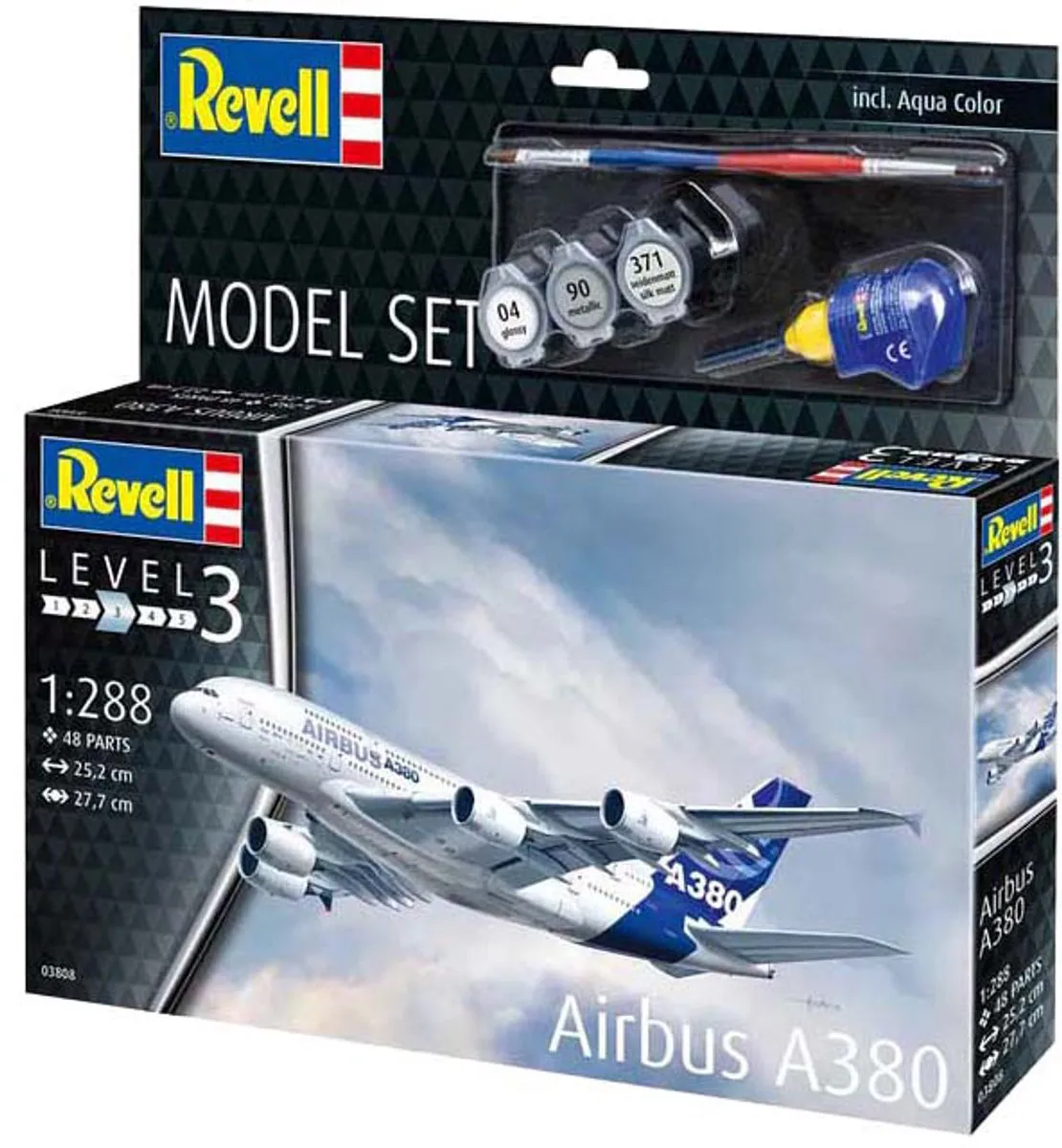Revell 63808 Airbus A380 Modelbouwpakket - 1:288 - 47 Onderdelen - Multi