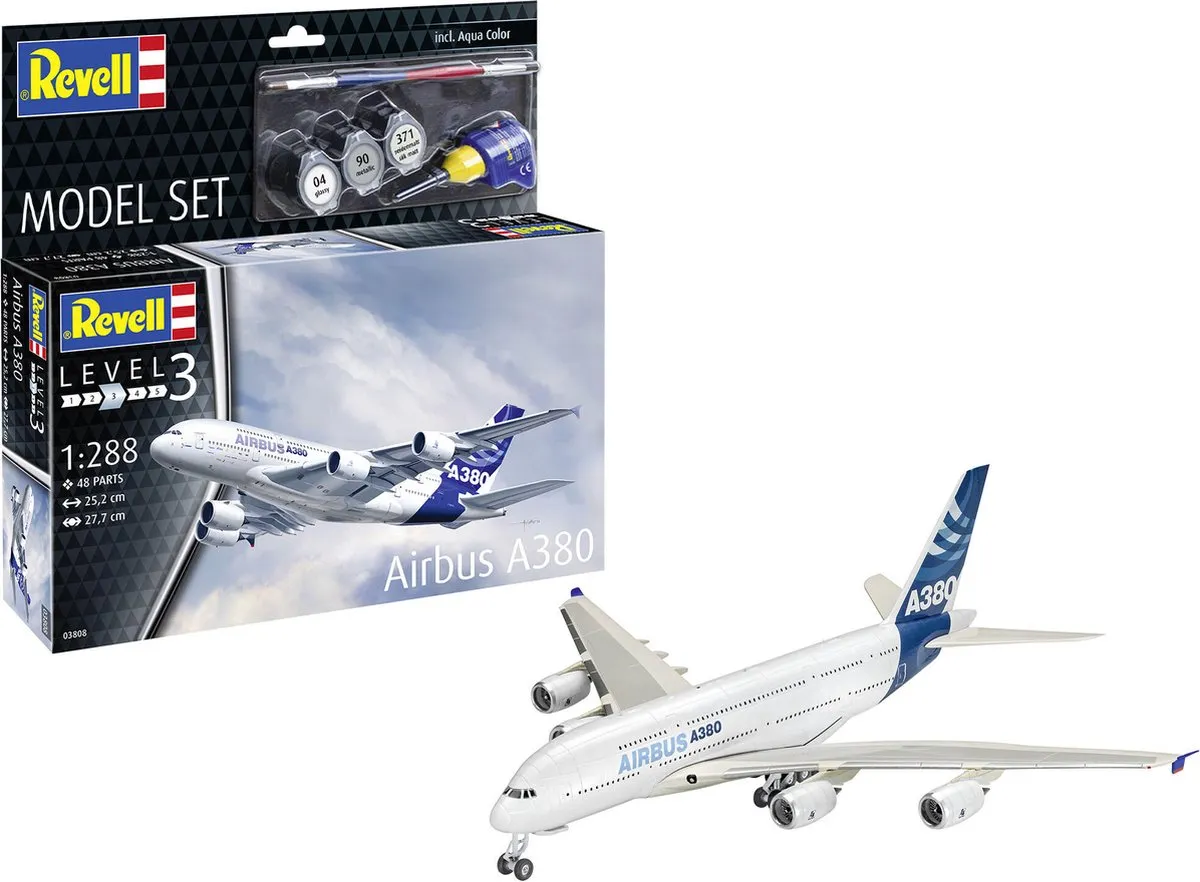Revell 63808 Airbus A380 Modelbouwpakket - 1:288 - 47 Onderdelen - Multi