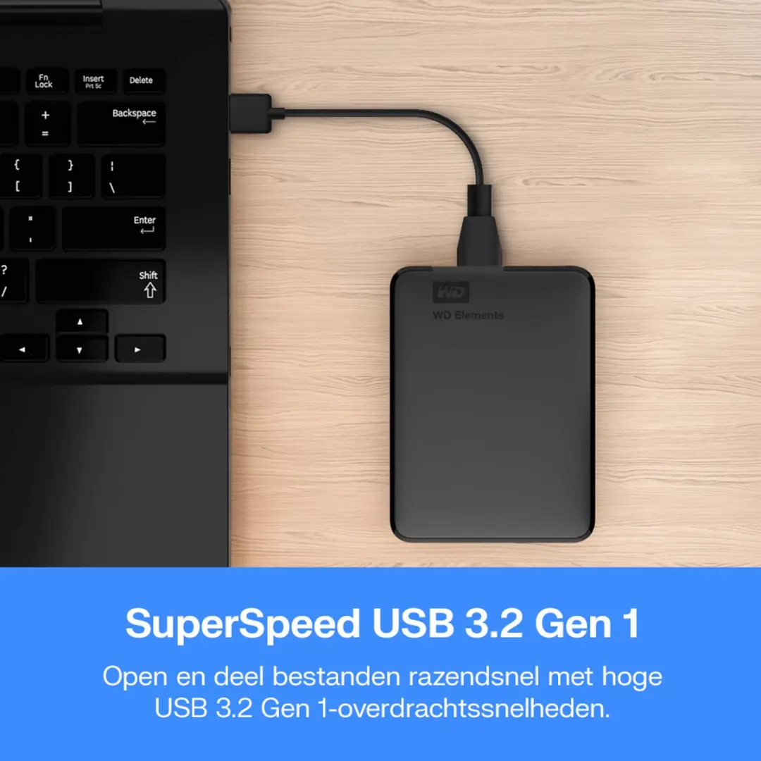 Western Digital Elements WDBUZG0010BBK-EESN Externe Harde Schijf 1TB - Zwart - afbeelding 10 van 10