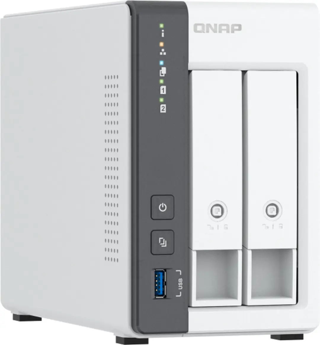 QNAP TS-216G NAS - 4Kernen 4GB Wit - afbeelding 3 van 6