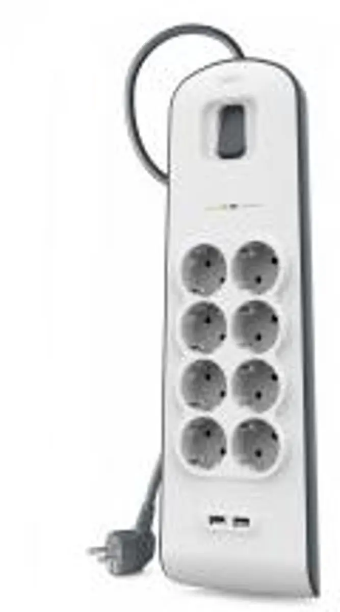 Belkin Stekkerblok met 8 uitgangen en 2 USB-Poorten 2.4A