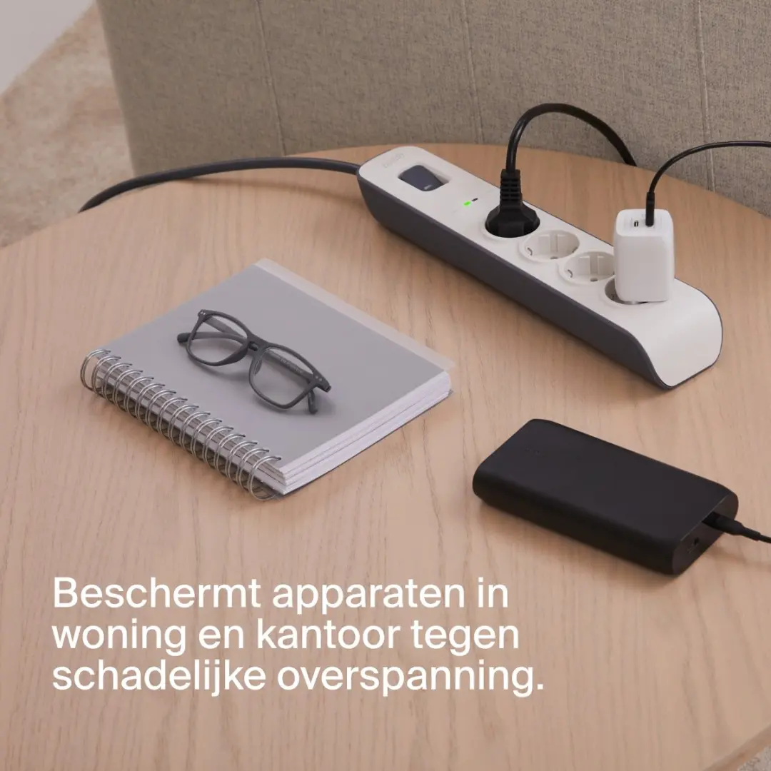 Belkin BSV400VF2M Overspanningsbeveiliging - 4 Stopcontacten - 2m Wit - afbeelding 5 van 6