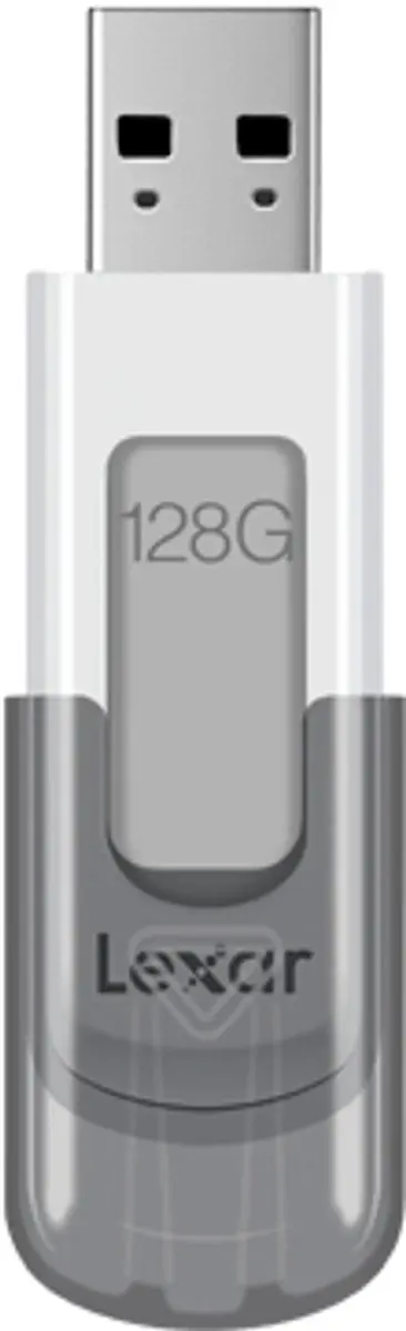 Lexar JumpDrive V100 LJDV100-128ABGY USB-stick 128GB - Grijs/Wit - afbeelding 3 van 3