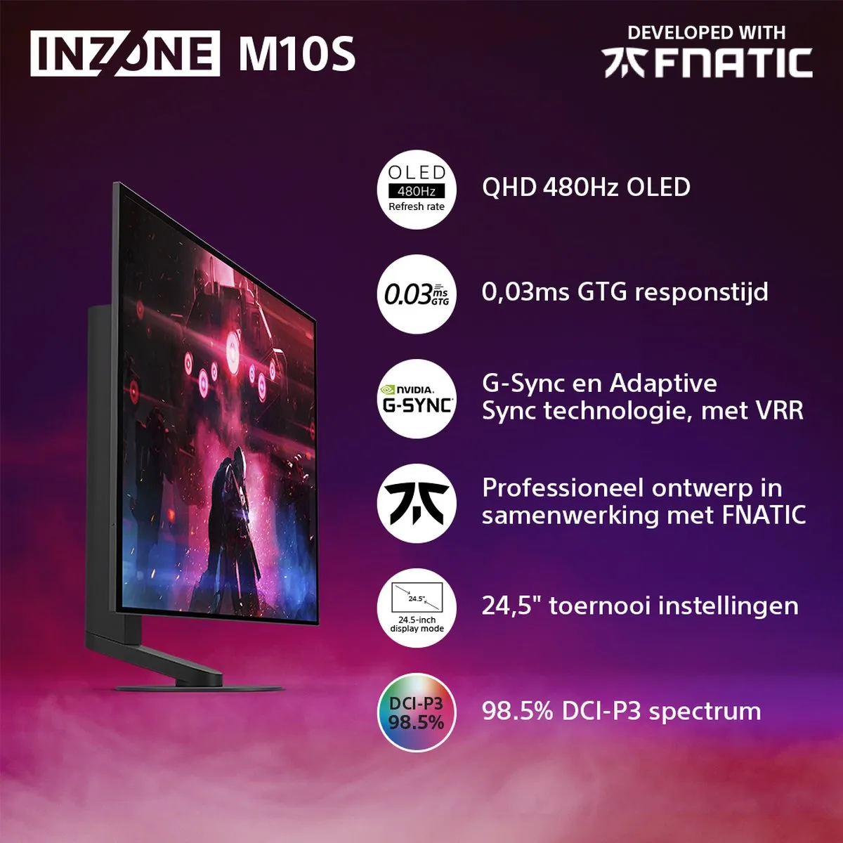 Sony INZONE M10S Gaming Monitor 27" OLED QHD - 480Hz