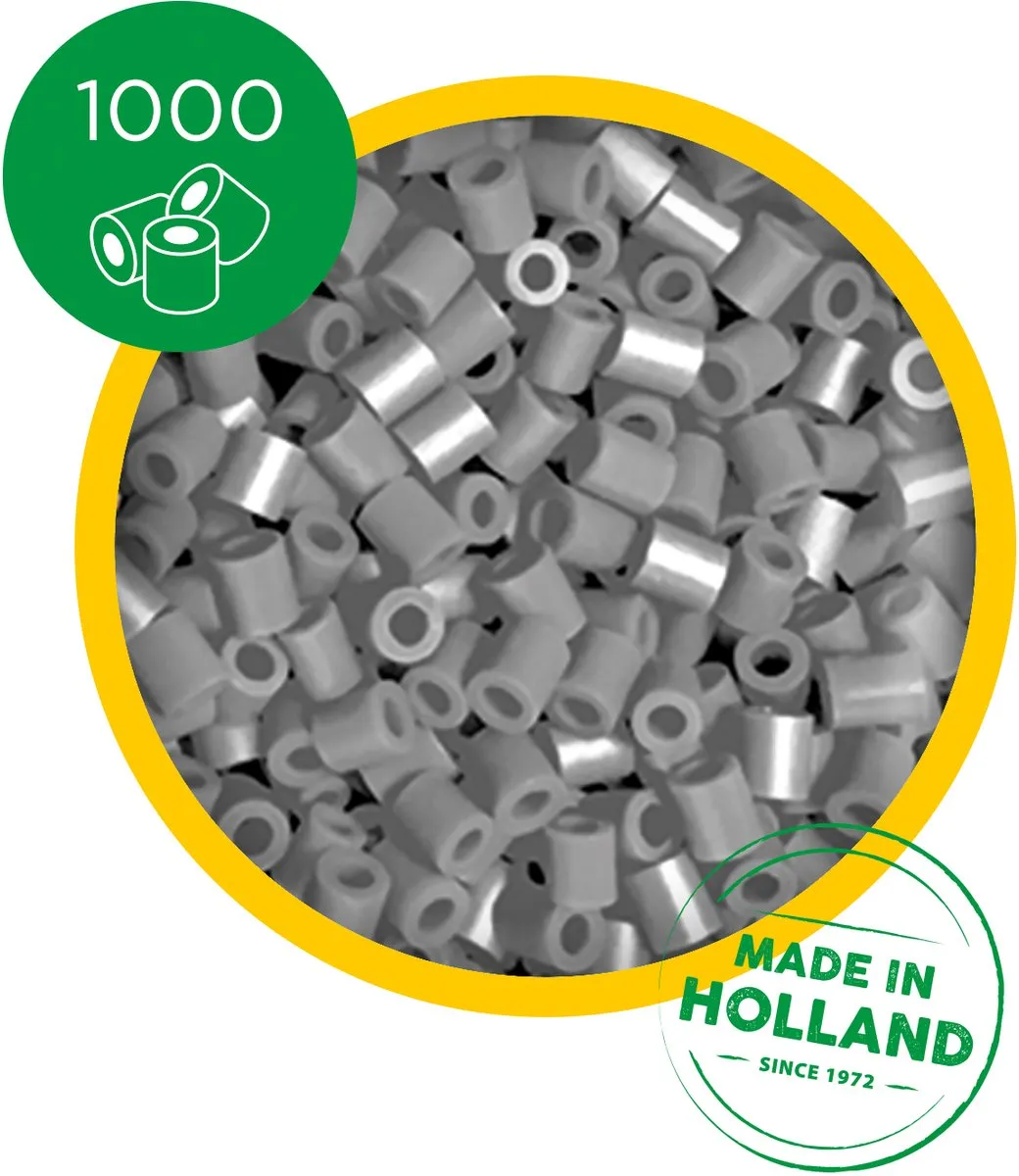 SES Creative Beedz Strijkkralen Grijs - 1000 Stuks