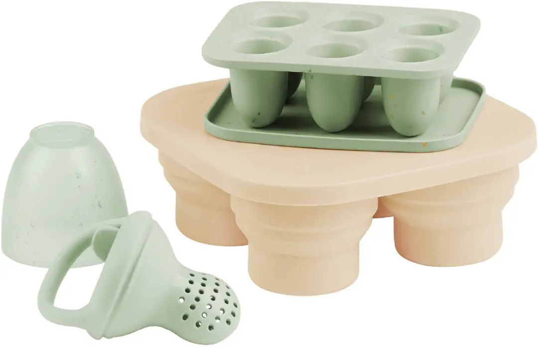 Babymoov Set Silicone Bewaarpotjes + Sabbelaar