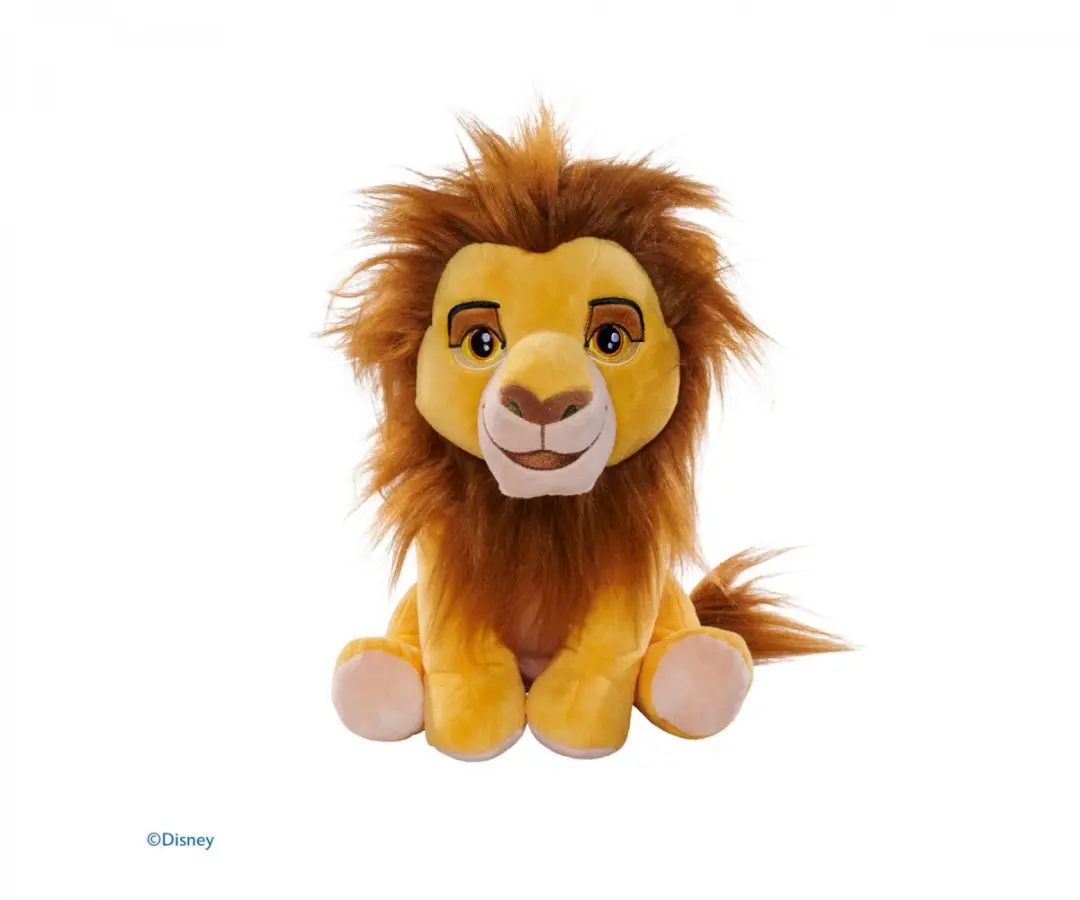 Disney Lion King Knuffel Mufasa - Geel/Bruin/Wit/Zwart - afbeelding 2 van 4