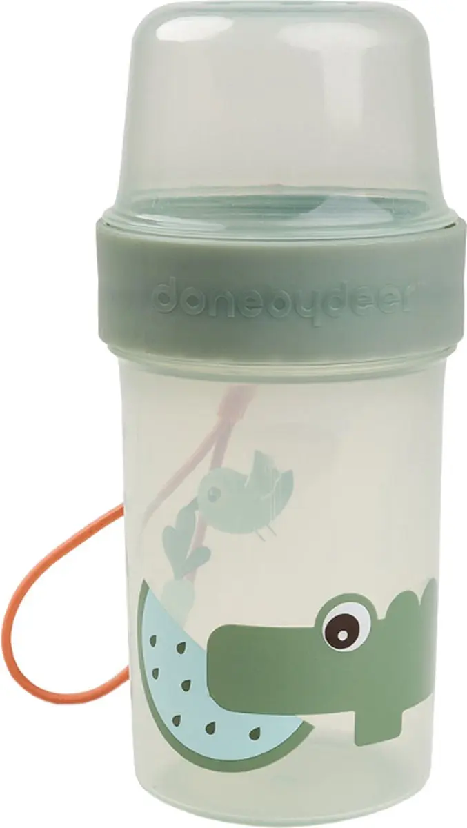 Done by Deer snackdoosje Large Croco green