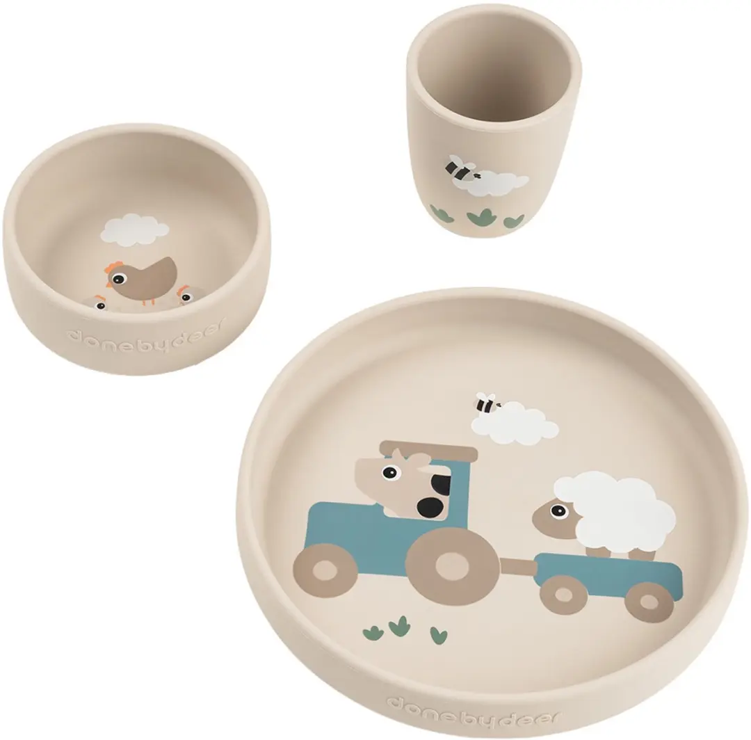 Done By Deer Tiny Farm Stick&Stay Dinerset 1765353 - 3-delig - afbeelding 3 van 5