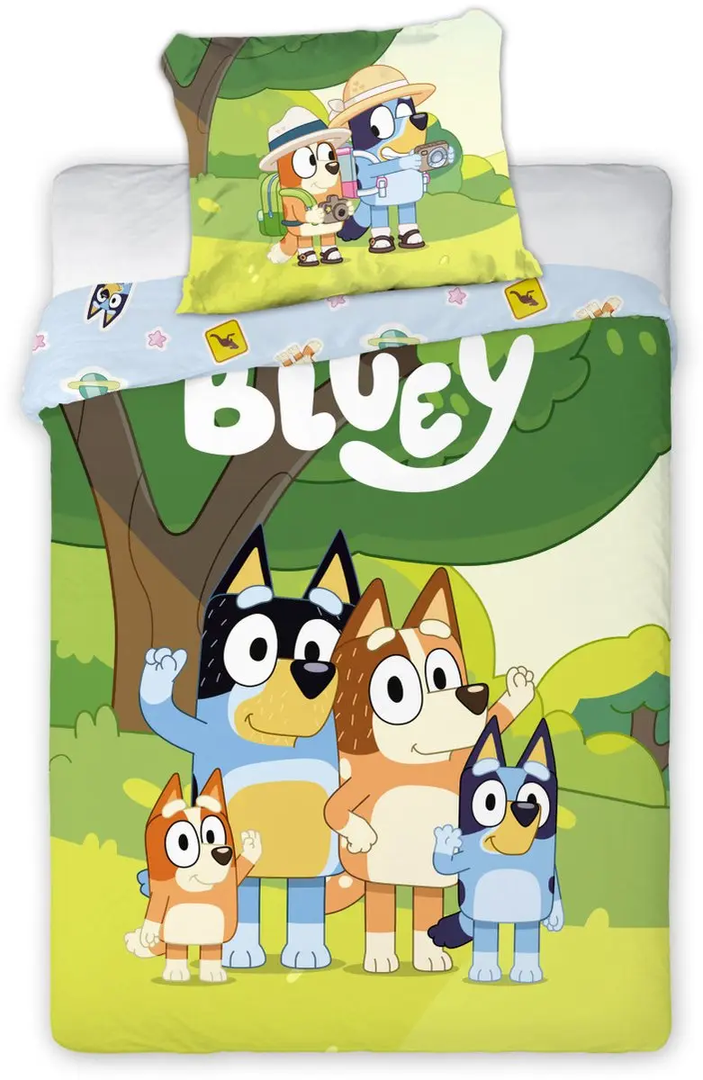 Bluey Family Snuggle Peuter Dekbedovertrek Set