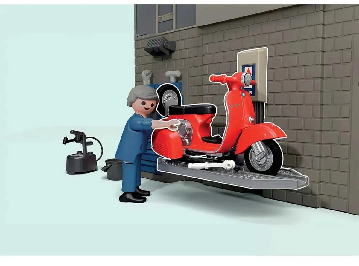 Playmobil 60s Vespa Garage 71620 - Multicolor