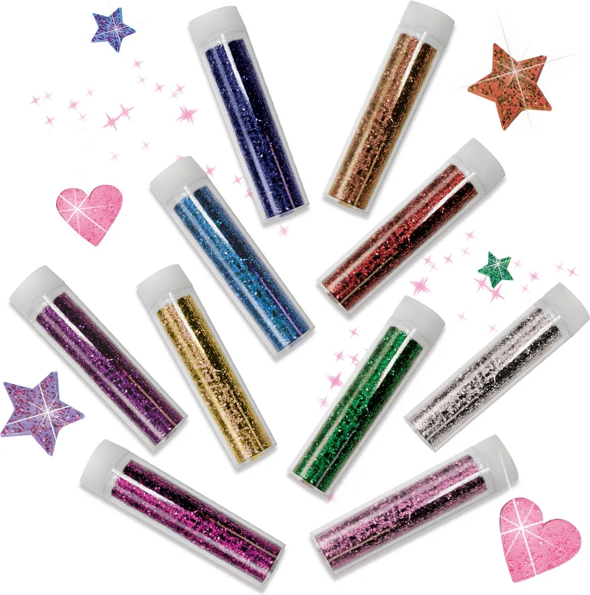 SES Creative Biologisch Afbreekbare Glitters - 10 Kleuren